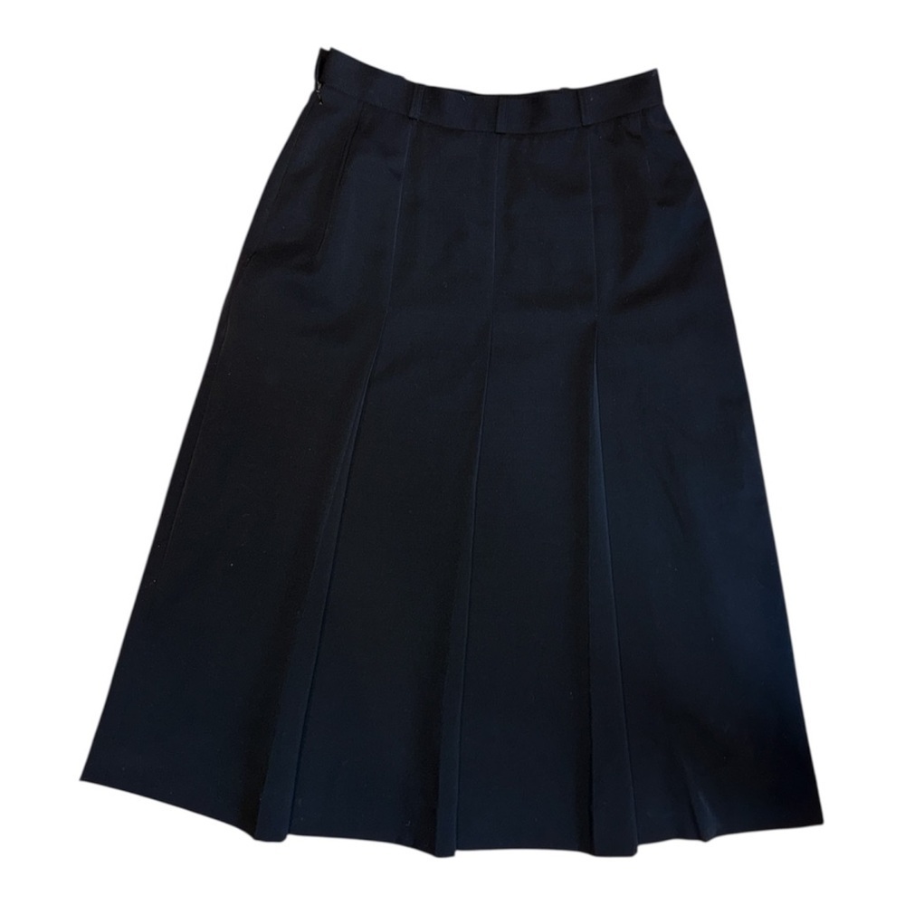 vintage Elegant Black Midi Skirt for Women